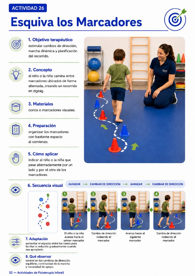 Actividad de fisioterapia infantil: Rueda y Recupera