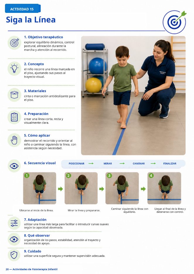 Actividad de fisioterapia infantil: Salta y Aterriza