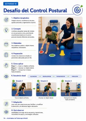 Actividad de fisioterapia infantil: Desafío del Control Postural